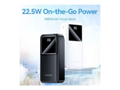 Powerbank 30000mAh Vention FHMW0/ 22.5W/ White