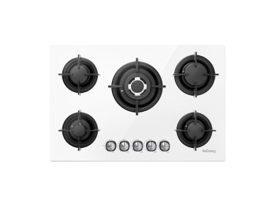 Placa de gas ISEASY MGBG-775 con 5 quemadores (blanca) Placa de gas ISEASY MGBG-775 con 5 quemadores (blanca)