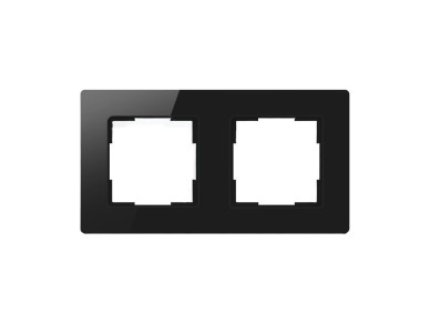 Marco para interruptor de luz Avatto TS20 de 2 enchufes (negro) Marco para interruptor de luz Avatto TS20 de 2 enchufes (negro)