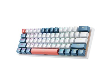 Teclado mec�nico para juegos Machenike K500-B61 con cable, retroiluminaci�n e interruptor rojo (blan