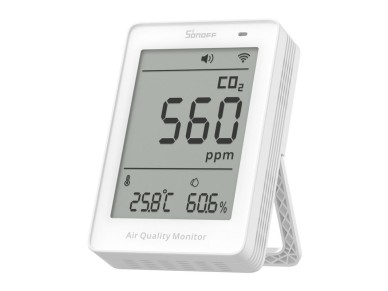 Sonoff AirGuard CO2 SAWF-08P - Medidor de Qualidade do Ar com Wi-Fi e Tela LCD