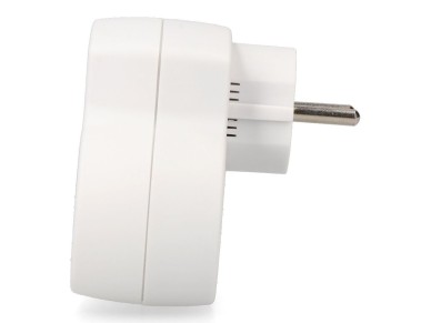 Adapter with 2 schuko 2p+e sockets and 2 usb ports (a+c), white Adapter with 2 schuko 2p+e sockets and 2 usb ports (a+c), white