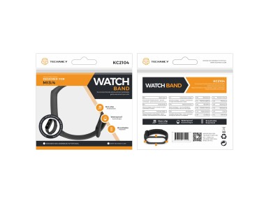 Pulsera de silicona negra Techancy KC2104, compatible con Smart Band Mi3/4, hecha de silicona, suave Pulsera de silicona negra Techancy KC2104, compatible con Smart Band Mi3/4, hecha de silicona, suave