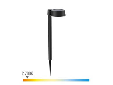 Pedestar solar redondo, ip 44 1,5w, 200im 2700k, luz quente, medidas: 11,2x14,2x54cm. philips