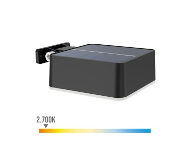 Square solar wall lamp, ip 44 1.5w, 200im 2700k, warm light, measurements: 10.5x4.6x13.6cm. philips