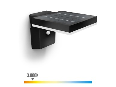 Aplique solar mural cuadrado ultraeficiente,ip44 1,3w, 250im 3000k, luz cálida, philips Aplique solar mural cuadrado ultraeficiente,ip44 1,3w, 250im 3000k, luz cálida, philips