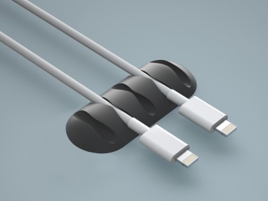 Techancy Cable Support, TZ6294, 2 units, cable organizer, orange + pink