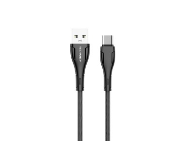 Techancy TB1694 Black USB-Type-C Braided Data Cable, 2.4A Charging, Compatible Data Transfer