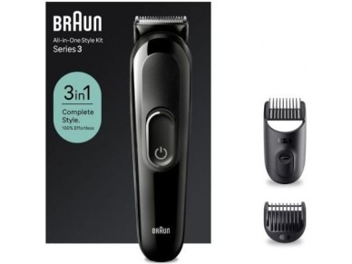 Braun All in One 3 in 1 Style Kit Series 3 Shaver / with battery / 2 Accessories