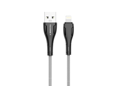Techancy USB Data Cable - IP8/X/11-14 Black TB1696, 2.4A Charging, Data Transfer Compatible