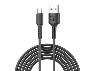 Cable de datos Techancy TB1630 negro, cable de carga r�pida USB a tipo C, 3 m/2,4 A, compatible con 