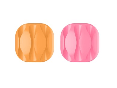 Suporte para cabos Techancy, TZ6293, embalagem com 4 unidades, organizador de cabos, laranja + rosa