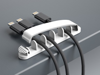 Portacables Techancy, TZ6291, paquete de 3, fácil de abrir y cerrar para guardar cables, blanco. Portacables Techancy, TZ6291, paquete de 3, fácil de abrir y cerrar para guardar cables, blanco.