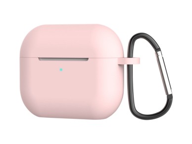 Techancy KC2114 silicone earphone case, compatible with 3rd generation AirPods, pink.