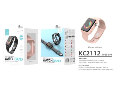 Techancy KC2112 Fully Adhesive Watch Band, Compatible with Apple Watch 42-44 mm, Pink Techancy KC2112 Fully Adhesive Watch Band, Compatible with Apple Watch 42-44 mm, Pink
