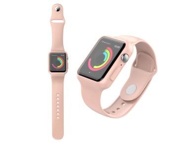 Techancy KC2112 Fully Adhesive Watch Band, Compatible with Apple Watch 42-44 mm, Pink Techancy KC2112 Fully Adhesive Watch Band, Compatible with Apple Watch 42-44 mm, Pink