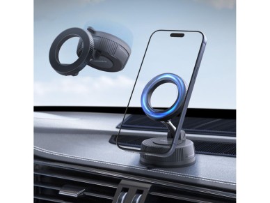 Soporte para coche Spigen MFT36 MagSafe para salpicadero/parabrisas - Negro