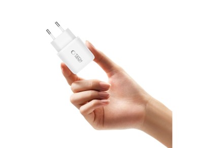 Cargador de pared Tech-Protect NCA45W-GAN de 2 puertos USB-C/USB-A de 45 W - Blanco Cargador de pared Tech-Protect NCA45W-GAN de 2 puertos USB-C/USB-A de 45 W - Blanco