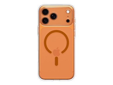 Funda Spigen Ultra Hybrid MagSafe para iPhone 17 Pro - Naranja transparente