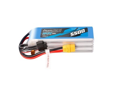 Batería Gens Ace G-Tech de 5500 mAh, 22,2 V, 60C, 6S1P, LIPO con conector XT90 Batería Gens Ace G-Tech de 5500 mAh, 22,2 V, 60C, 6S1P, LIPO con conector XT90