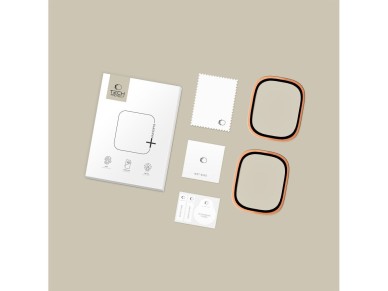 Kit com 2 pel�culas de vidro temperado Tech-Protect para Apple Watch Ultra 49mm - laranja