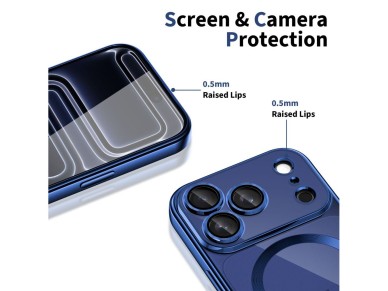 Tech-Protect MagFlex MagSafe Case for iPhone 17 Pro Max - Clear Navy Blue Tech-Protect MagFlex MagSafe Case for iPhone 17 Pro Max - Clear Navy Blue