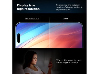 Tech-Protect Quick Set+ Tempered Glass 2-pack for iPhone 15 / 16 Tech-Protect Quick Set+ Tempered Glass 2-pack for iPhone 15 / 16