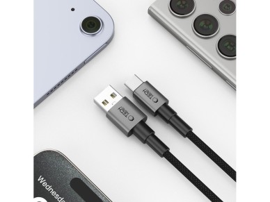 Tech-Protect UltraBoost DNA USB-A / USB-C Cable 15W/3A 200cm - Gray