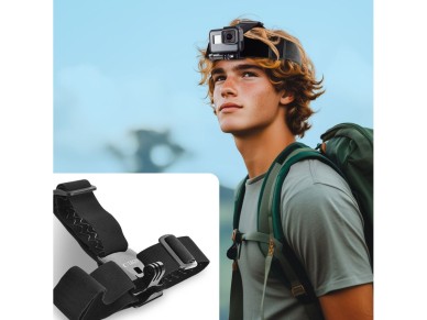Suporte de cabe�a Tech-Protect GA100 para GoPro / DJI - Preto