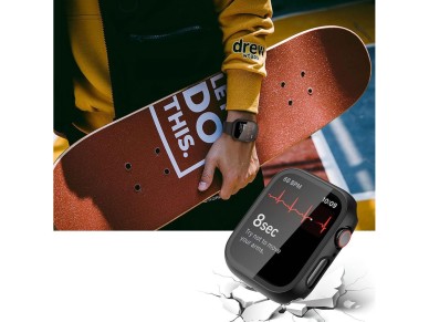 Capa de vidro temperado Tech-Protect Defense360 para Apple Watch 10 (42 mm) - Transparente