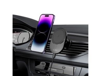 Soporte para tel�fono de coche Tech-Protect MM15W-V1 con cargador inductivo MagSafe de 15 W para rej