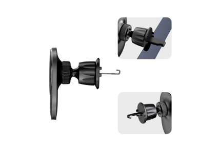 Suporte para celular veicular Tech-Protect MM15W-V1 com carregador indutivo MagSafe de 15 W para saí Suporte para celular veicular Tech-Protect MM15W-V1 com carregador indutivo MagSafe de 15 W para saí