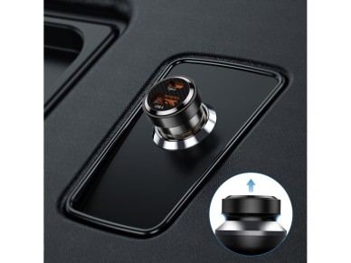 Cargador de coche Tech-Protect CC30W USB-C PD 30W / USB-A QC 3.0 - Negro