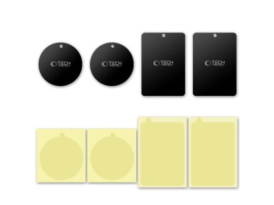 Placas magn�ticas Tech-Protect MetalPlate para suportes de carro - pretas (4 unidades)