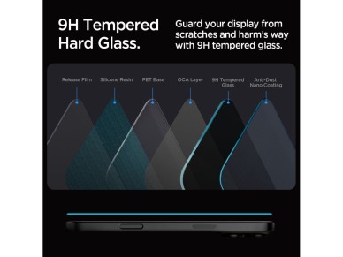 Protector de pantalla de vidrio templado Spigen Glas.tR EZ Fit Privacy para iPhone 16 Pro / 17 / 17 