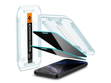 Protector de pantalla de vidrio templado Spigen Glas.tR EZ Fit Privacy para iPhone 16 Pro / 17 / 17 