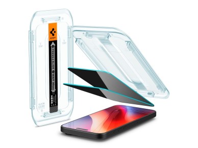 Protector de pantalla de vidrio templado Spigen Glas.tR EZ Fit Privacy para iPhone 16 Pro / 17 / 17 