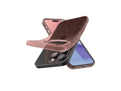 Funda Spigen Liquid Crystal Glitter para iPhone 15 Pro Max - Rosa/Transparente Funda Spigen Liquid Crystal Glitter para iPhone 15 Pro Max - Rosa/Transparente