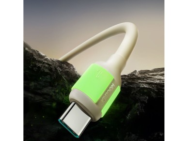 Joyroom S-A53 3A USB-A - USB-C Cable with Fluorescent Tip 2m - Beige