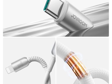 Joyroom S-A51 Cutting-Edge Series 30W USB-C - Lightning cable 1.2m - light gray Joyroom S-A51 Cutting-Edge Series 30W USB-C - Lightning cable 1.2m - light gray