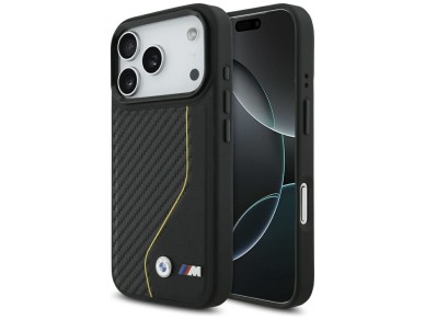 Funda BMW M Carbon Line & Logo MagSafe para iPhone 17 Pro - Amarilla Funda BMW M Carbon Line & Logo MagSafe para iPhone 17 Pro - Amarilla