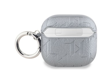 Funda Karl Lagerfeld Monogram Karl & Choupette para AirPods 4 - plateada Funda Karl Lagerfeld Monogram Karl & Choupette para AirPods 4 - plateada