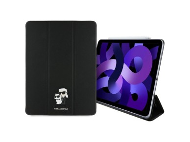Funda tipo libro Karl Lagerfeld Saffiano Magnetic Karl & Choupette para iPad Air de 13" (2024) - Neg