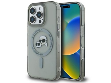 Karl Lagerfeld IML Metal Karl&Choupette Head MagSafe Case for iPhone 16 Pro - Black Karl Lagerfeld IML Metal Karl&Choupette Head MagSafe Case for iPhone 16 Pro - Black