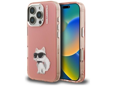 Karl Lagerfeld IML Aquarelle Choupette & Logo iPhone 16 Pro Case - Pink Karl Lagerfeld IML Aquarelle Choupette & Logo iPhone 16 Pro Case - Pink