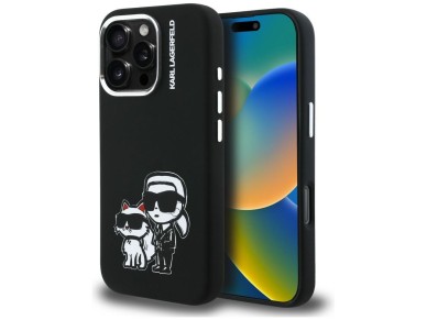 Capa MagSafe de silicone Karl Lagerfeld Karl&Choupette Sketch para iPhone 16 Pro - Preta Capa MagSafe de silicone Karl Lagerfeld Karl&Choupette Sketch para iPhone 16 Pro - Preta
