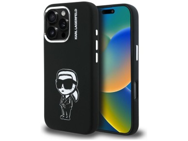 Karl Lagerfeld Silicone Karl Sketch MagSafe Case for iPhone 16 Pro - Black Karl Lagerfeld Silicone Karl Sketch MagSafe Case for iPhone 16 Pro - Black