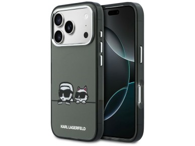 Karl Lagerfeld IML Karl & Choupette Peekaboo Logo MagSafe Case for iPhone 17 Pro - Black Karl Lagerfeld IML Karl & Choupette Peekaboo Logo MagSafe Case for iPhone 17 Pro - Black