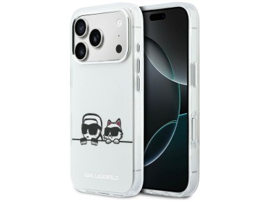 Funda Karl Lagerfeld IML Karl & Choupette Peekaboo Logo MagSafe para iPhone 17 Pro - Blanca Funda Karl Lagerfeld IML Karl & Choupette Peekaboo Logo MagSafe para iPhone 17 Pro - Blanca