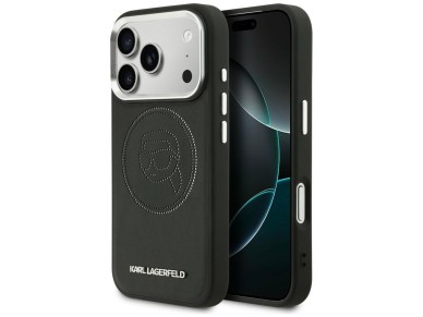 Karl Lagerfeld K Head Point Logo MagSafe Case for iPhone 17 Pro - Black Karl Lagerfeld K Head Point Logo MagSafe Case for iPhone 17 Pro - Black